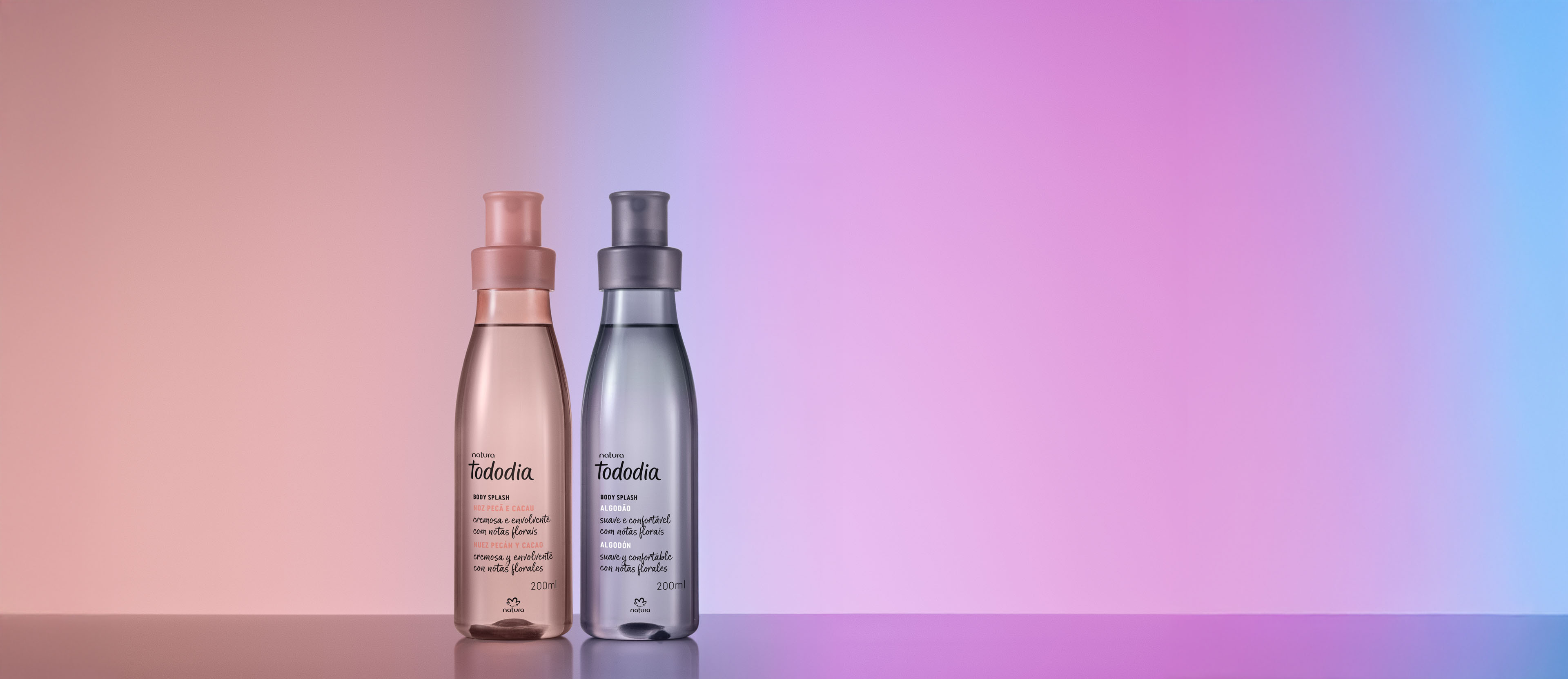 Kit Body Splash Tododia Noz Peca e Cacau e Algodao