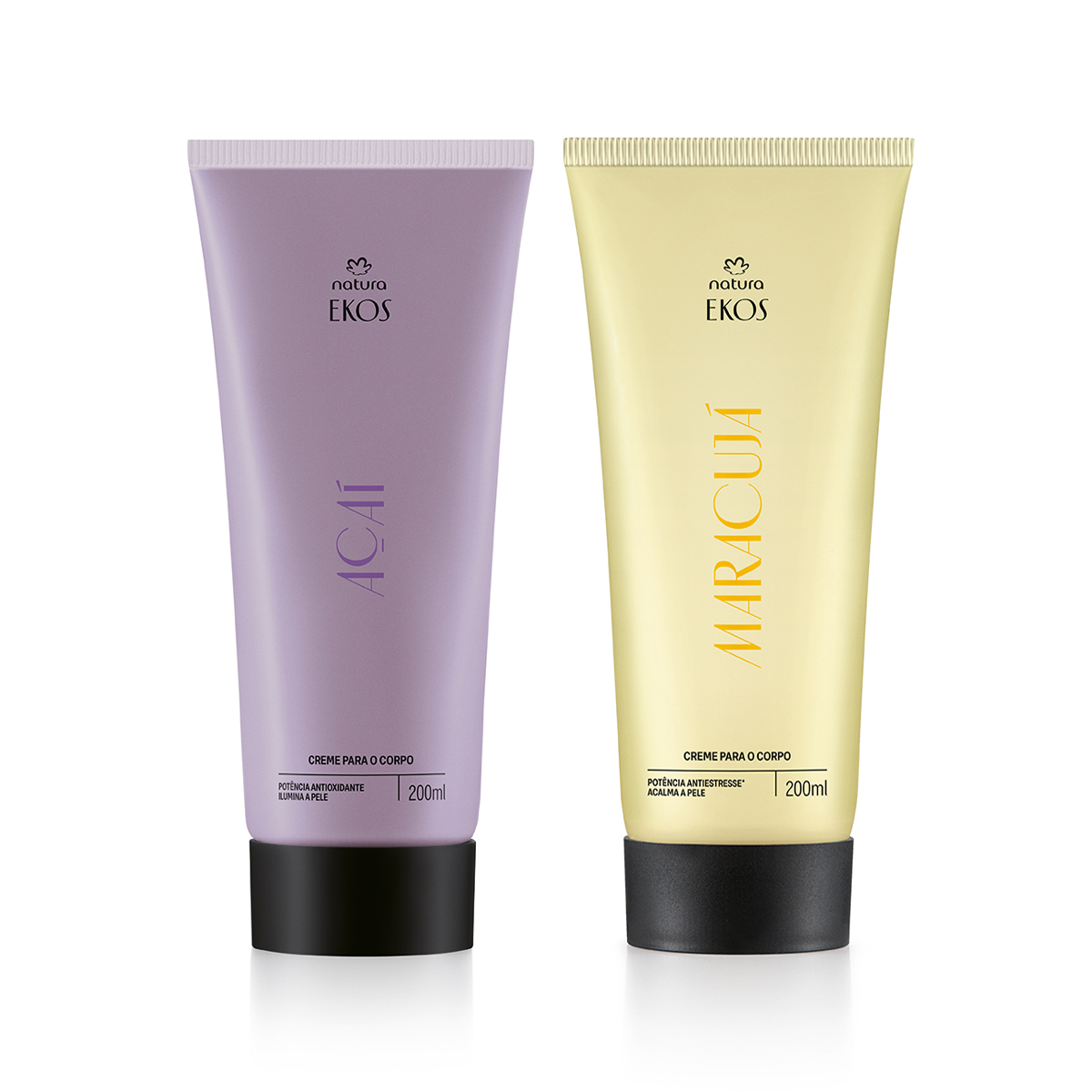 Kit Creme Desodorante Hidratante para o Corpo Ekos Acai e