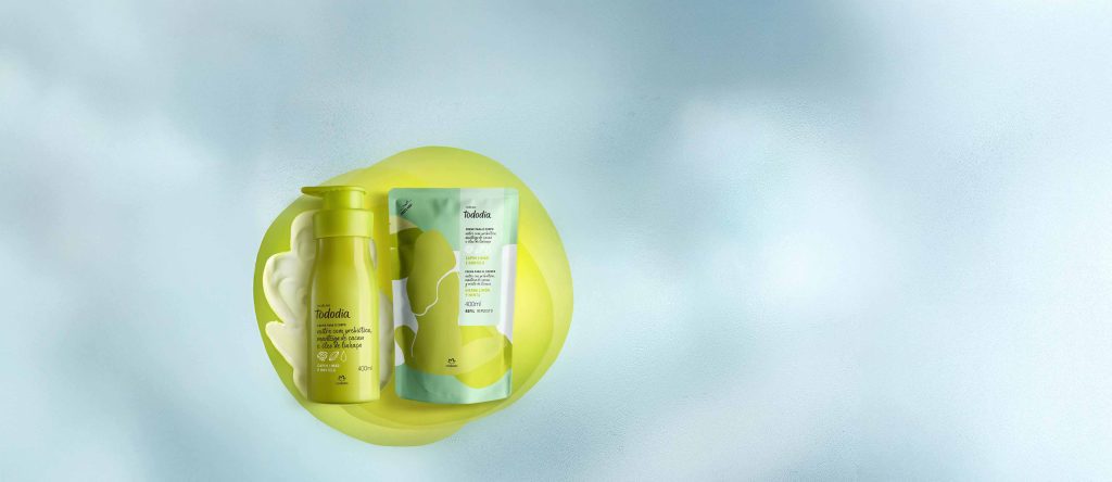 Kit Creme Nutritivo com Refil Tododia Capim Limão e Hortelã