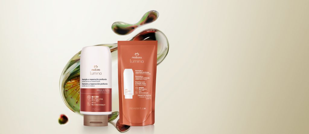 Kit Creme de Pentear Nutrição e Reparação Profunda Lumina com Refil (2 produtos)