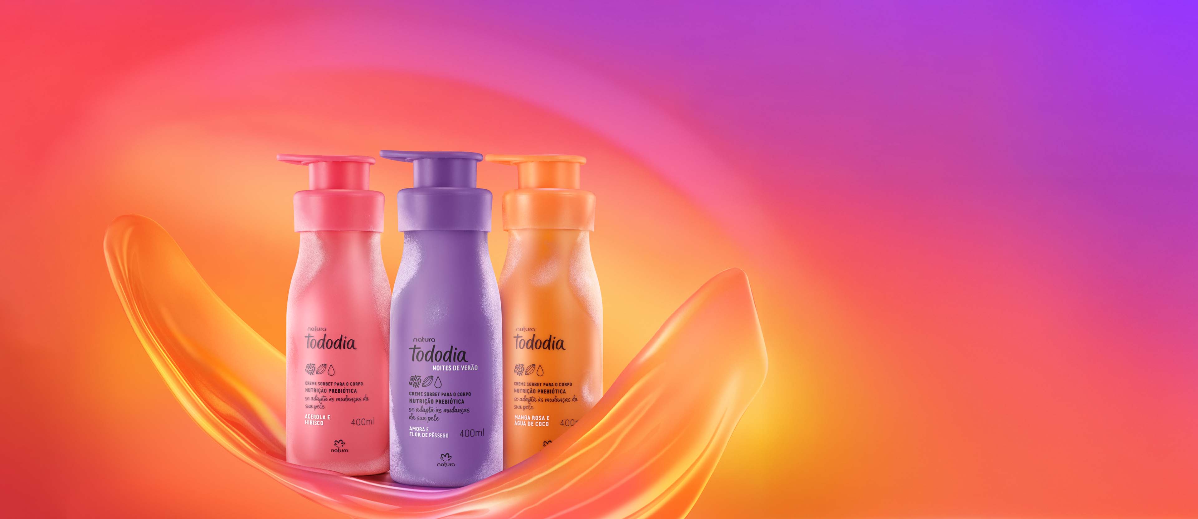 Kit Cremes Nutritivos para o Corpo Tododia 3 produtos