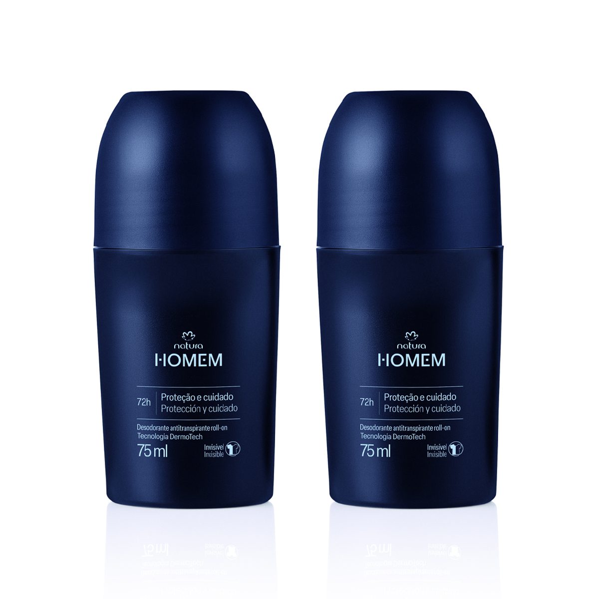 Kit Desodorante Antitranspirante Roll On Natura Homem 2 unidades
