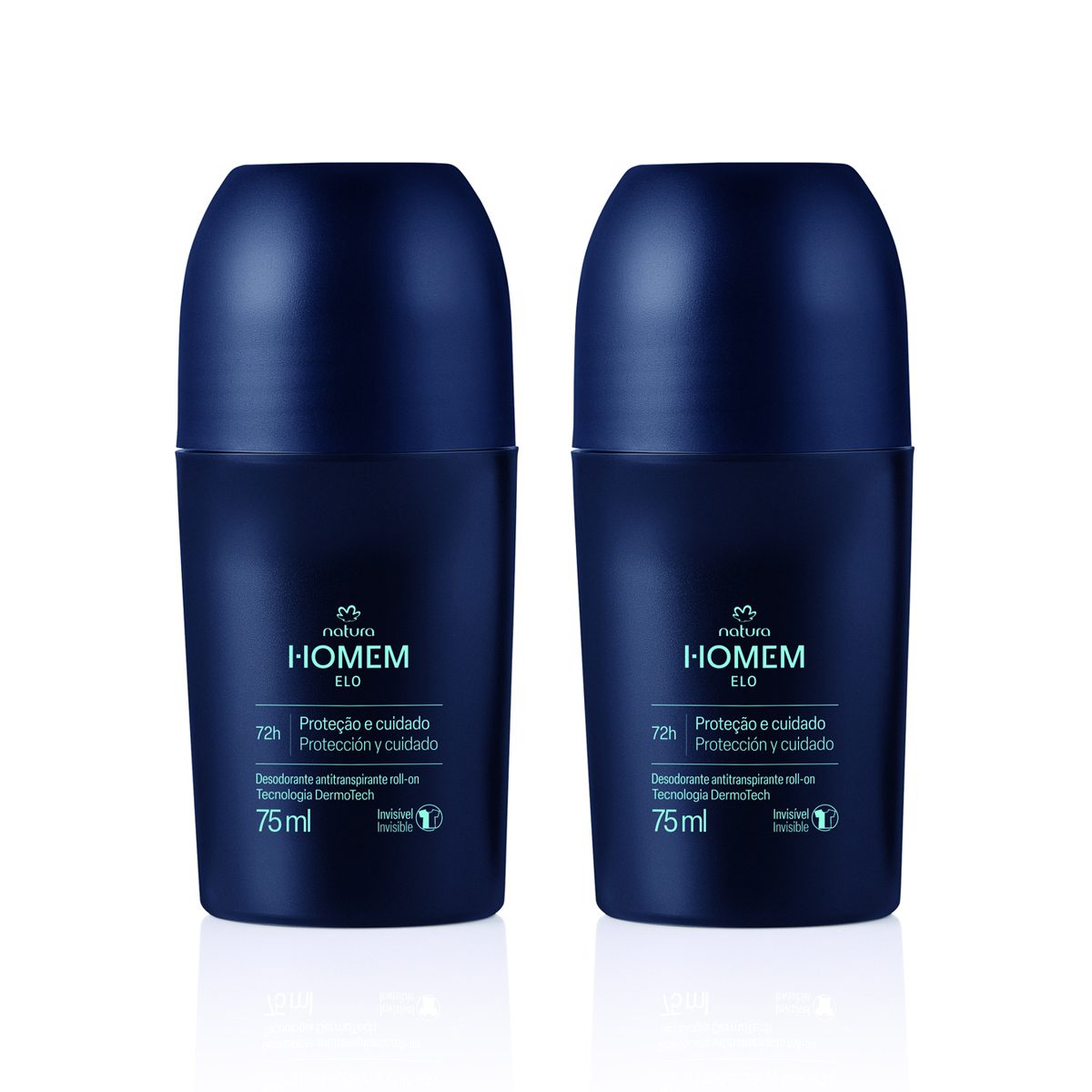 Kit Desodorante Antitranspirante Roll On Natura Homem Elo 2 unidades