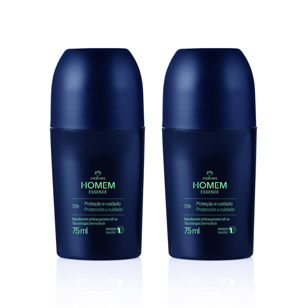 Kit Desodorante Antitranspirante Roll-On Natura Homem Essence (2 unidades)