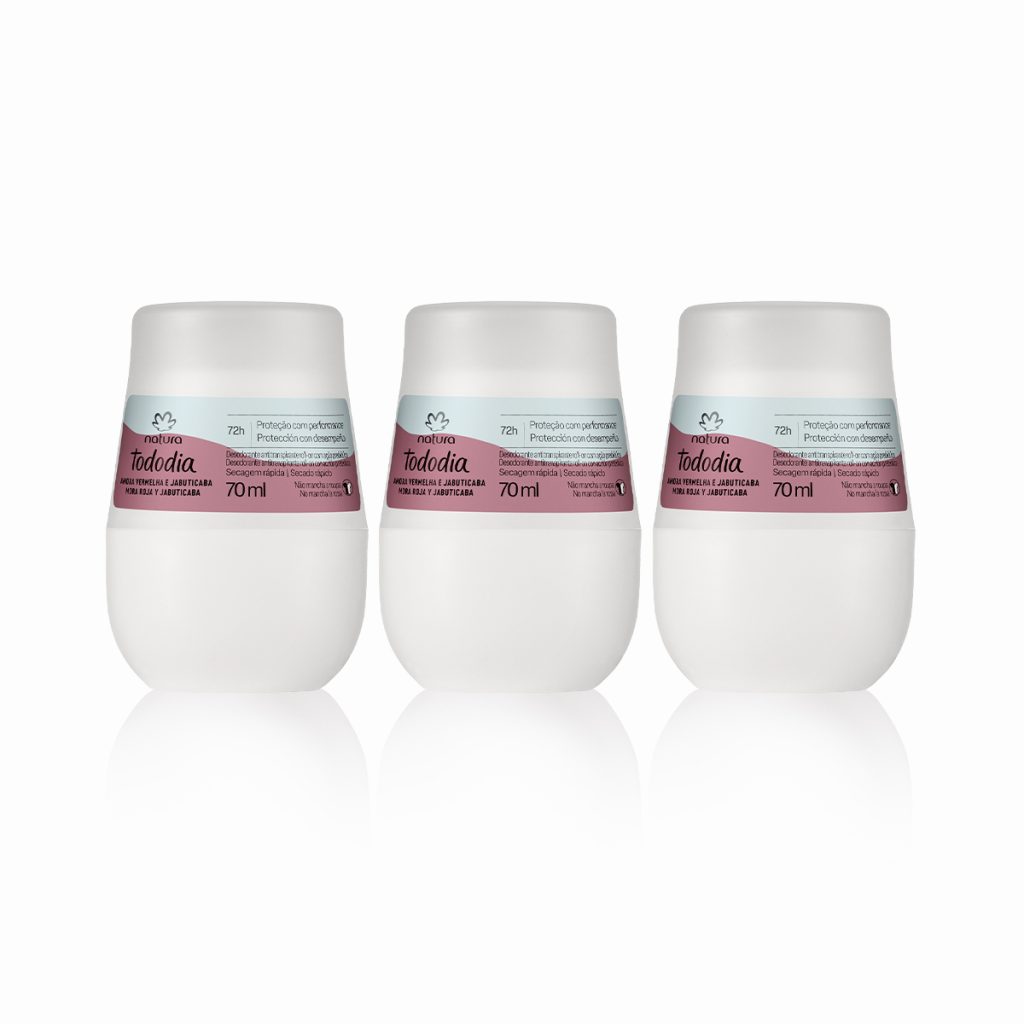 Kit Desodorante Antitranspirante Roll-on Amora Vermelha e Jabuticaba (3 unidades)