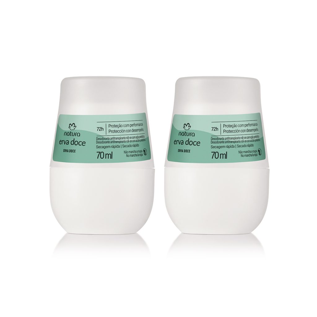 Kit Desodorante Antitranspirante Roll-on Erva Doce (2 unidades)