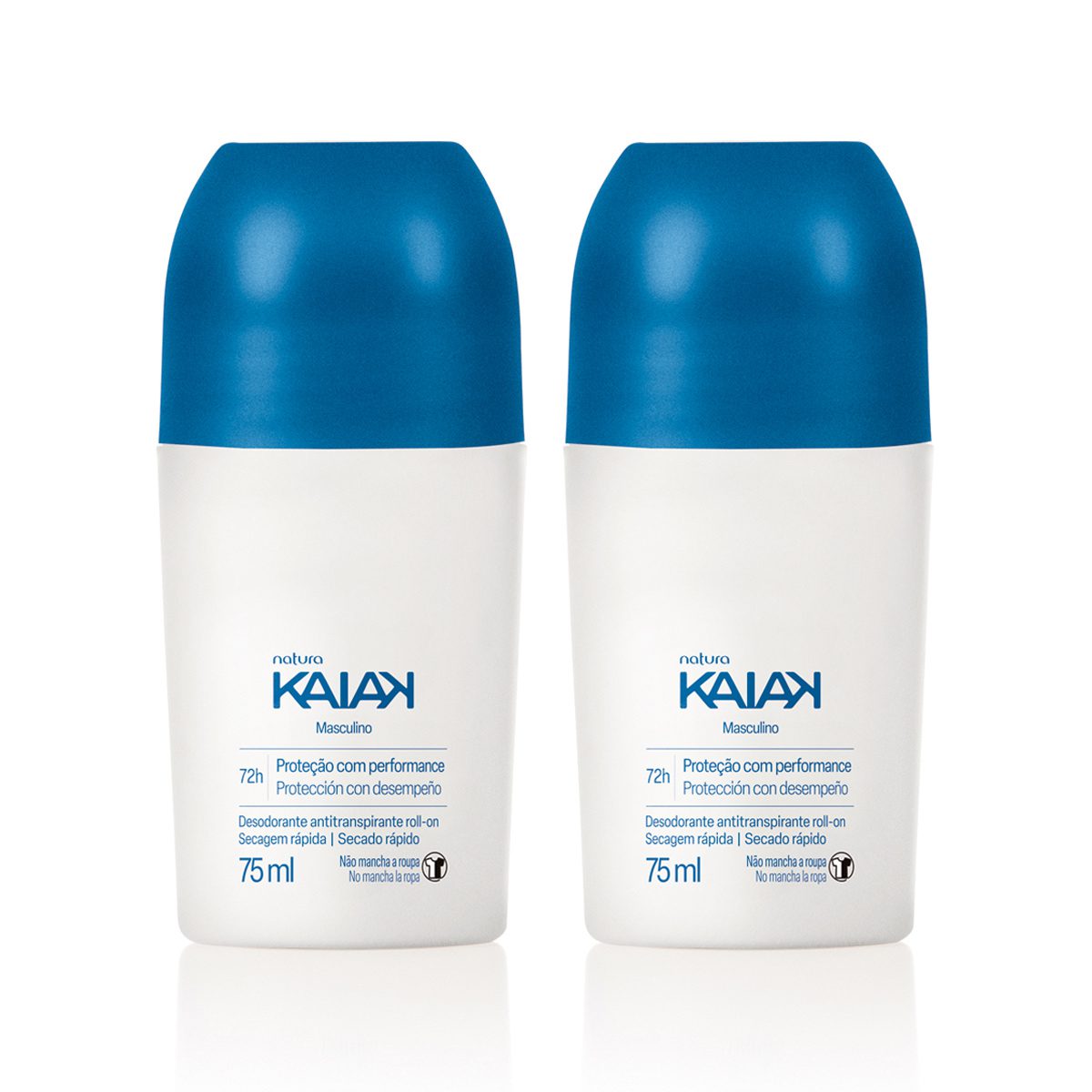 Kit Desodorante Antitranspirante Roll on Kaiak Masculino 2 unidades