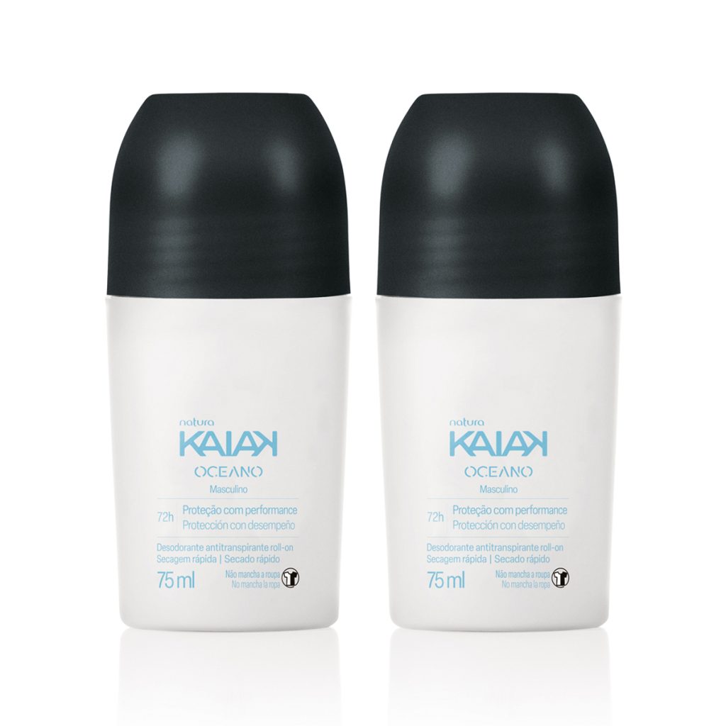 Kit Desodorante Antitranspirante Roll-on Kaiak Oceano Masculino (2 unidades)