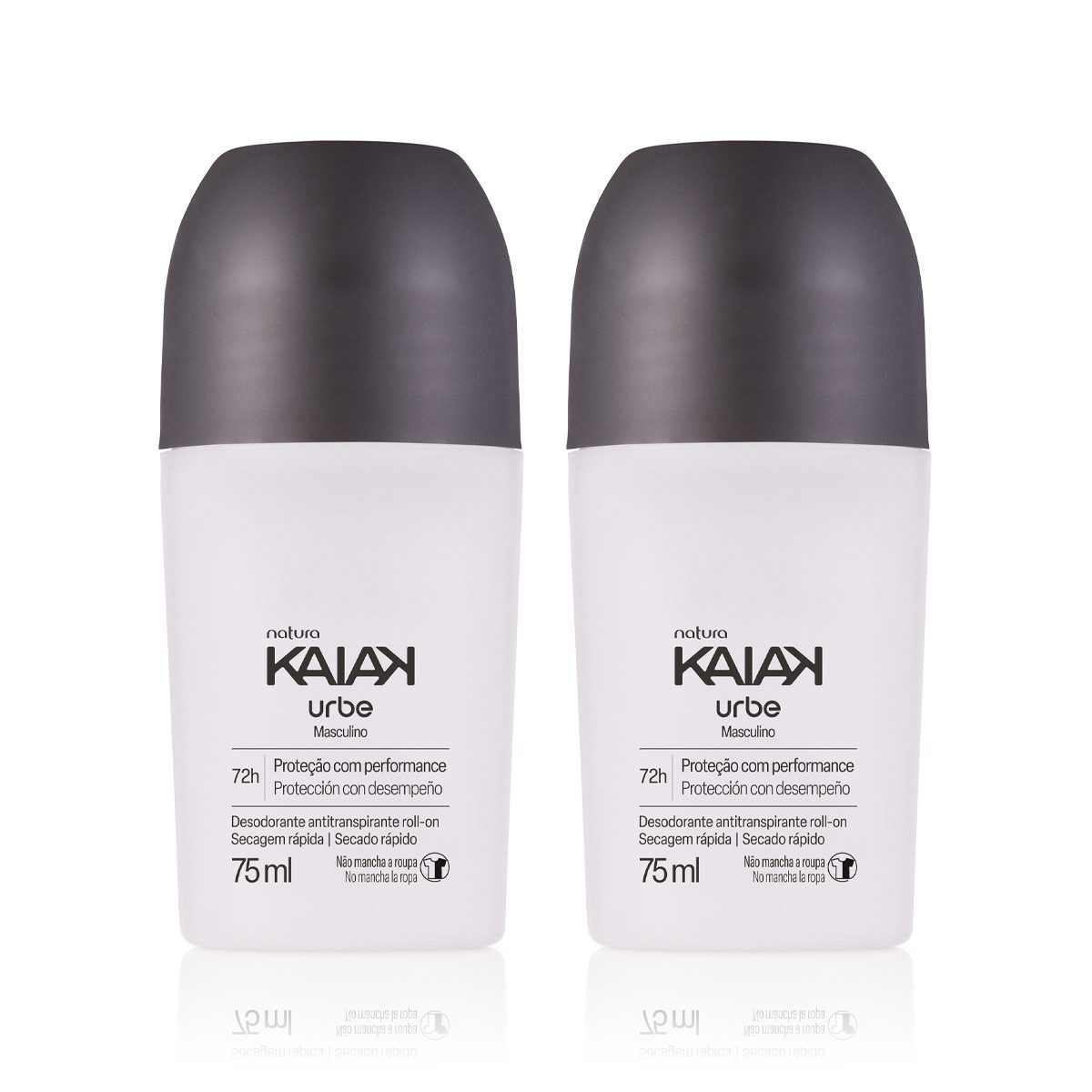 Kit Desodorante Antitranspirante Roll on Kaiak Urbe Masculino 2 unidades