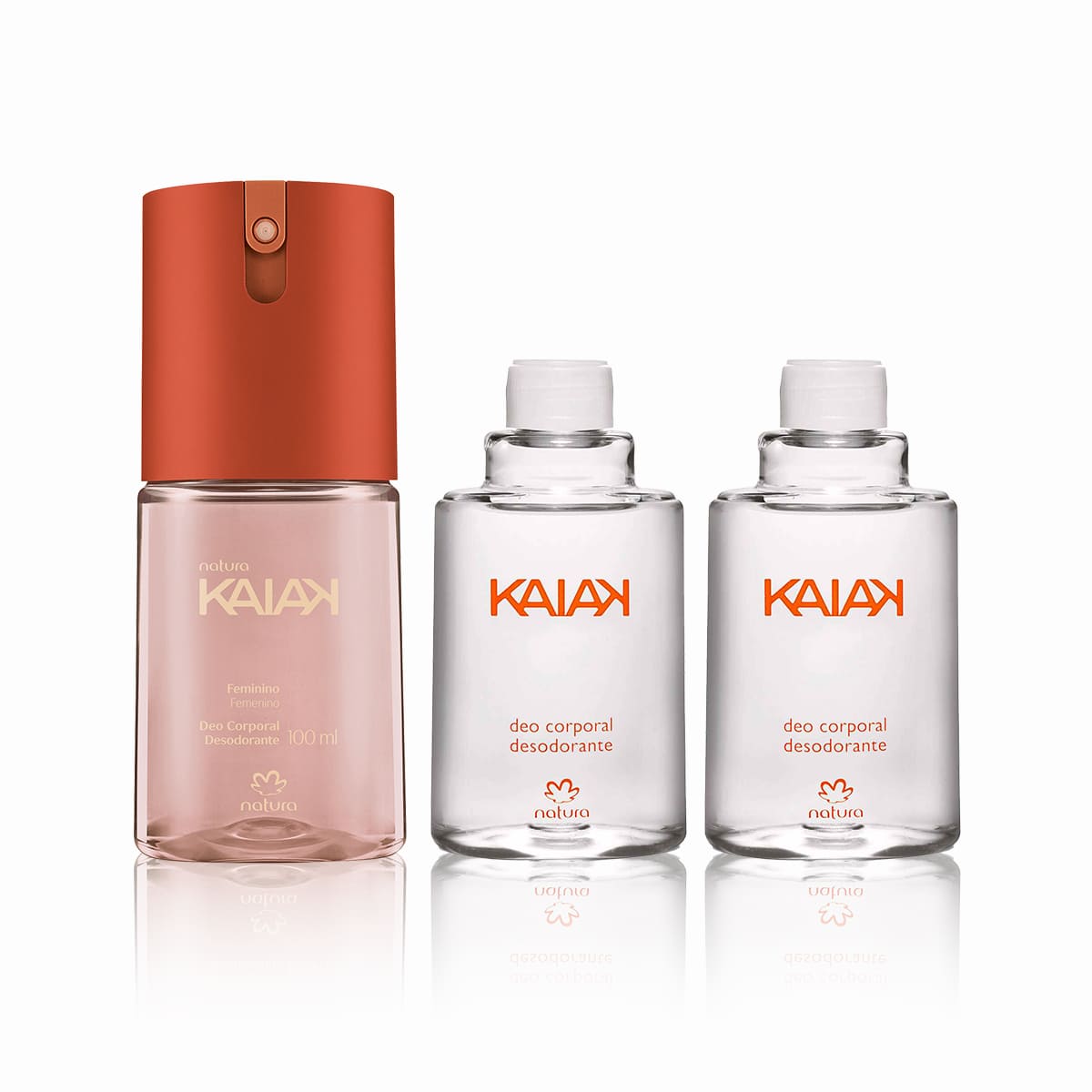 Kit Desodorante Spray Corporal Kaiak Feminino 2 produtos