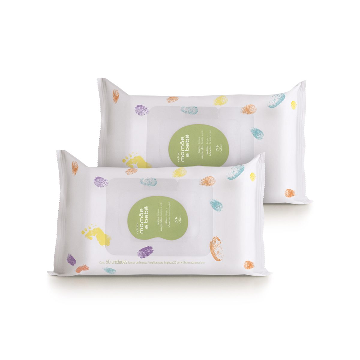 Kit Lenços Umedecidos com Fragrância Mamãe e Bebê (2 unidades) 2 Kit Lencos Umedecidos com Fragrancia Mamae e Bebe 2 unidades