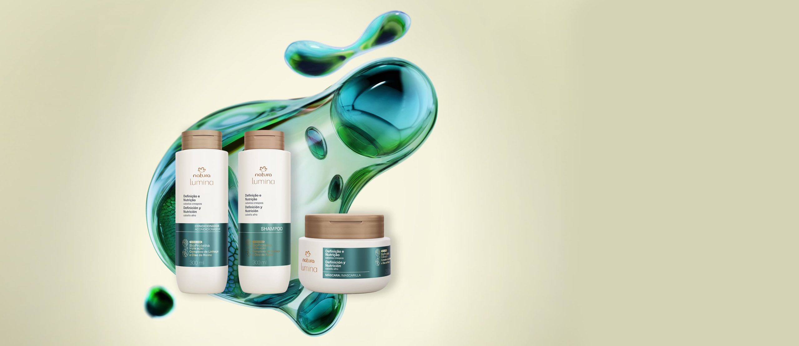 Kit Lumina Cabelos Crespos Shampoo, Condicionador e Máscara (3 produtos) 1 Kit Lumina Cabelos Crespos Shampoo Condicionador e Mascara 3 produtos scaled
