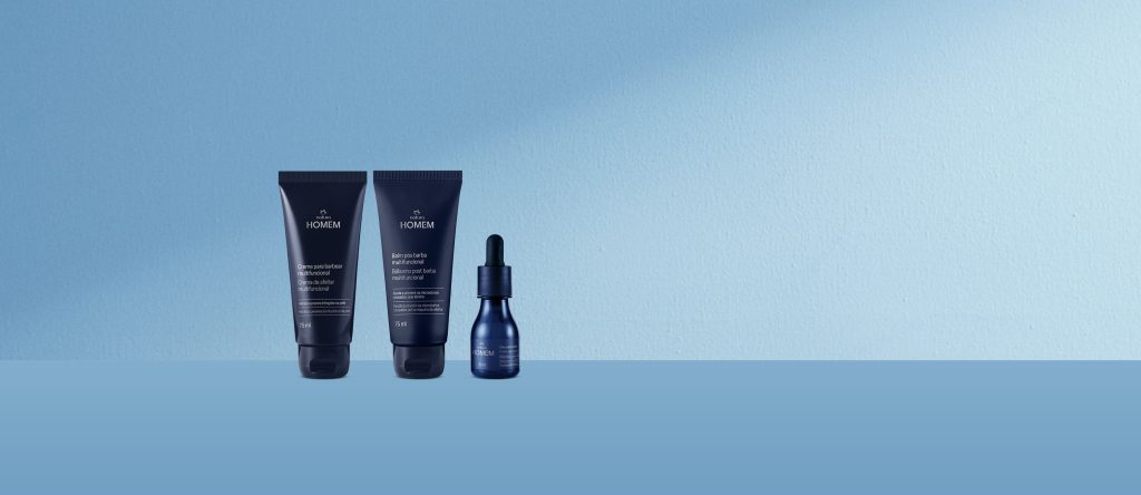 Kit Natura Homem Creme para Barbear, Balm e Óleo Pós-Barba (3 produtos)