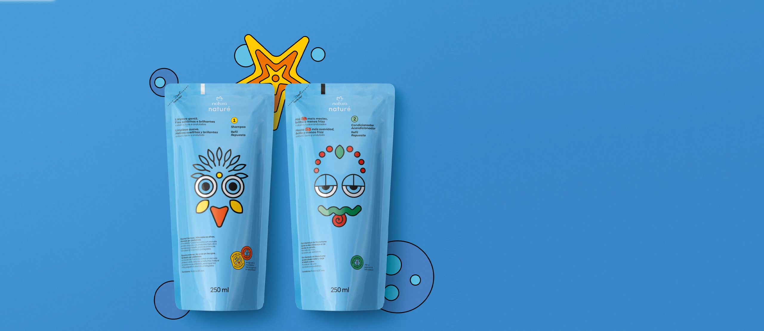 Kit Nature Refis Cabelos Lisos e Ondulados 2 produtos scaled