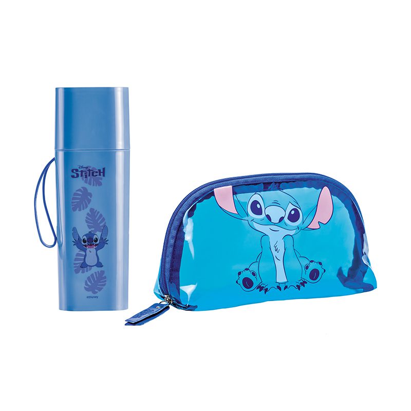 Kit Porta Escova De Dente + Necessaire Stitch
