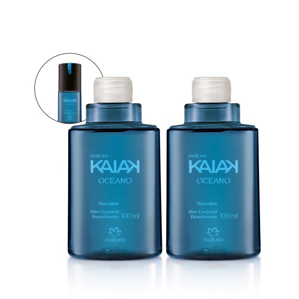 Loja 37 Kit Refil Desodorante Corporal Kaiak Oceano Masculino (2 unidades)