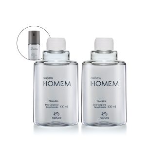 Loja 41 Kit Refil Desodorante Corporal Natura Homem (2 unidades)