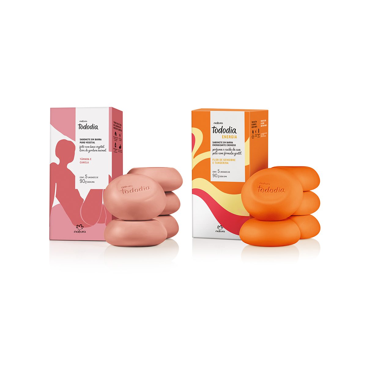 Kit Sabonete em Barra Tododia Flor de Gengibre e Tangerina