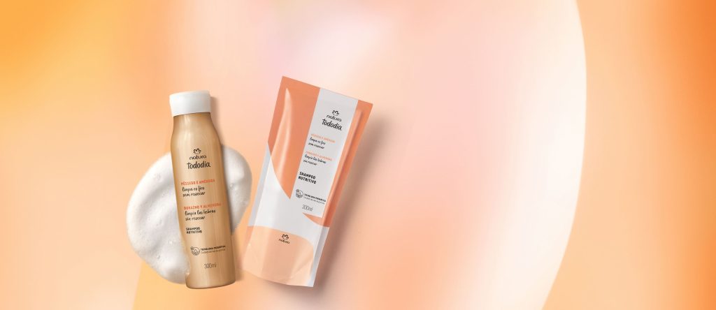 Kit Shampoo Nutritivo Tododia Pêssego e Amêndoa com Refil