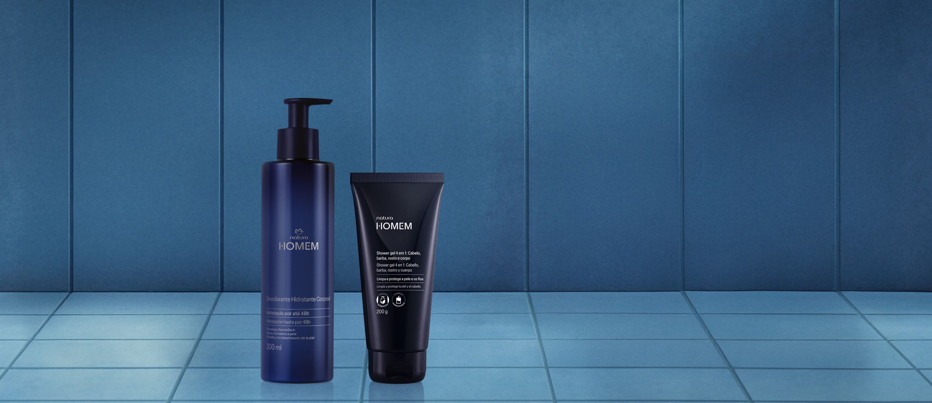 Kit Shower Gel e Desodorante Hidratante Corporal Natura Homem 2