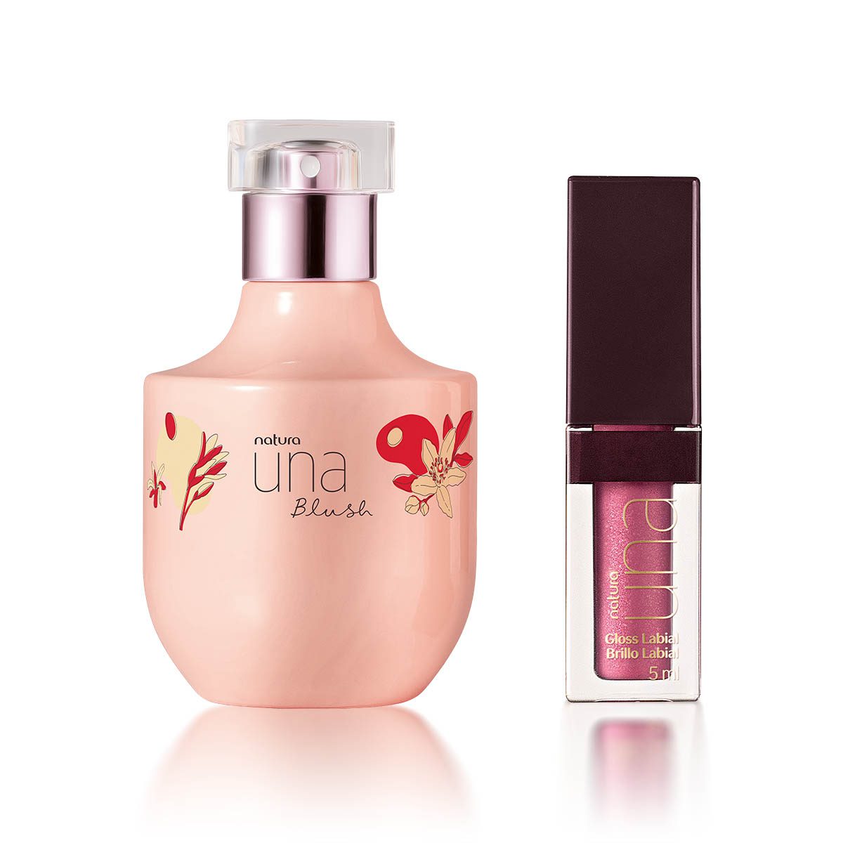 Kit Una Blush e Gloss 2 Kit Una Blush e Gloss