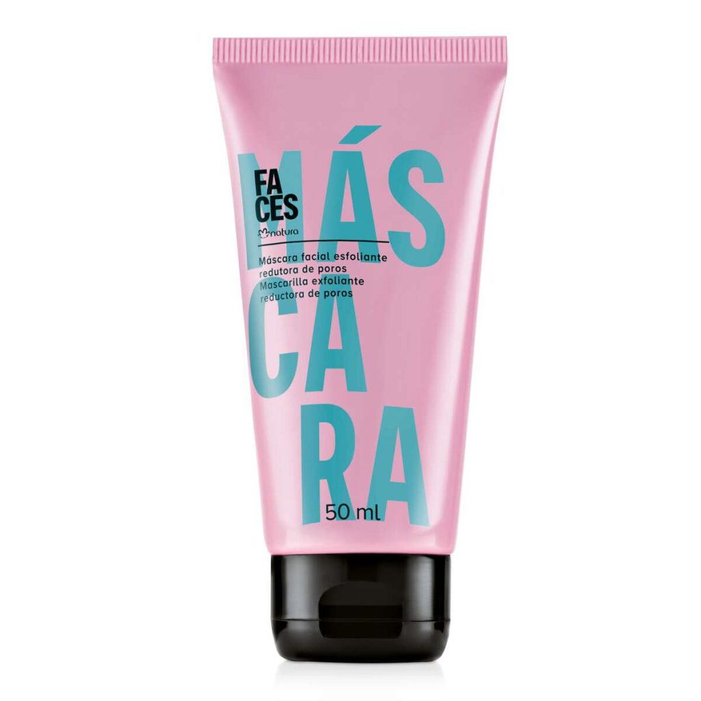 Máscara Facial Esfoliante Redutora de Poros Faces