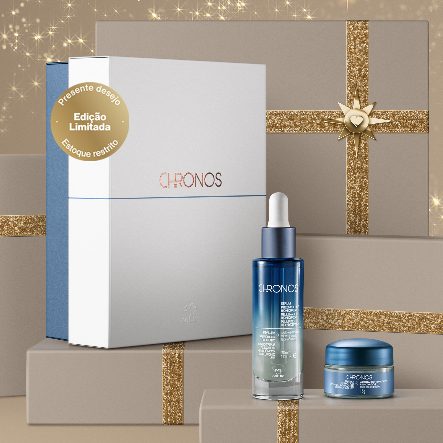 Presente Natura Chronos Biohidratacao e Acqua