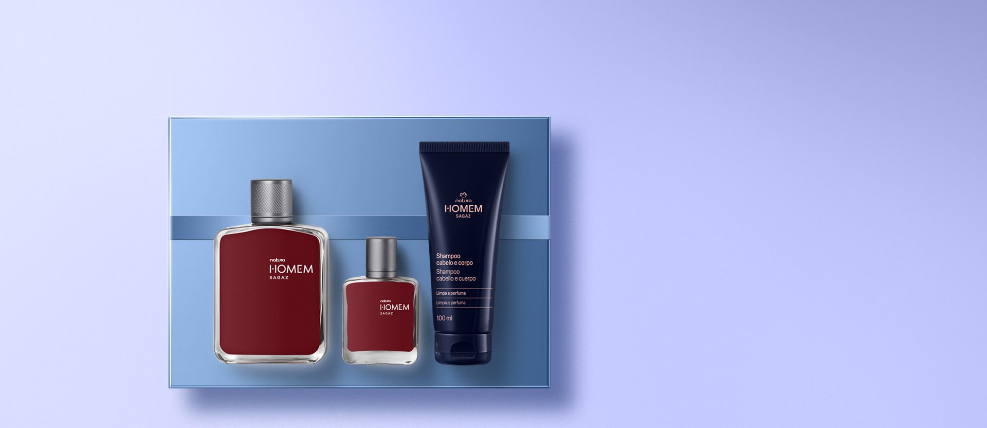 Presente Natura Homem Sagaz 3 produtos