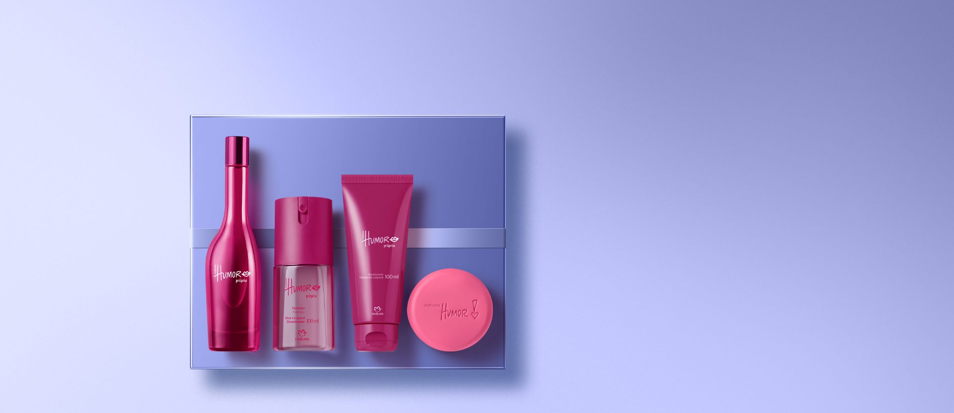 Presente Natura Humor Próprio (4 produtos) 2 Presente Natura Humor Proprio 4 produtos