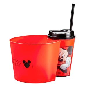 Loja 34 Pote Para Pipoca Com Copo Mickey