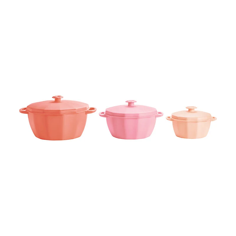 Kit 3 Panelas de Micro-ondas Candy Rosa