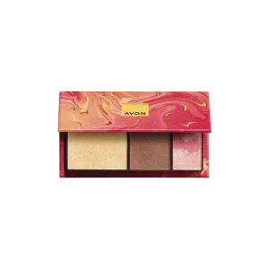 Loja 38 Paleta Facial Golden Em Pó 3 Em 1 Iluminador Pó Bronzeador Blush Sunkissed