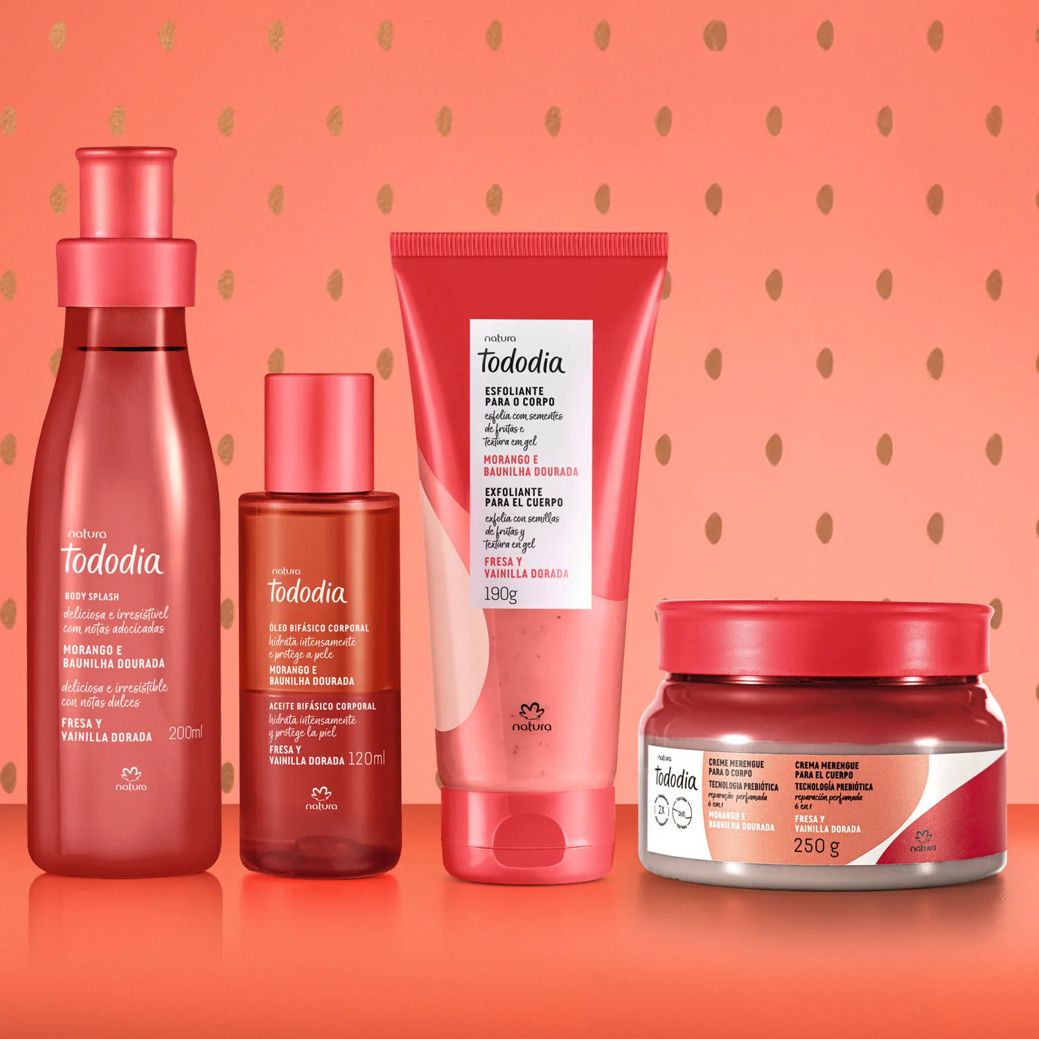 1775066657 186 Kit Tododia Morango e Baunilha Dourada Hidratacao e Perfumacao