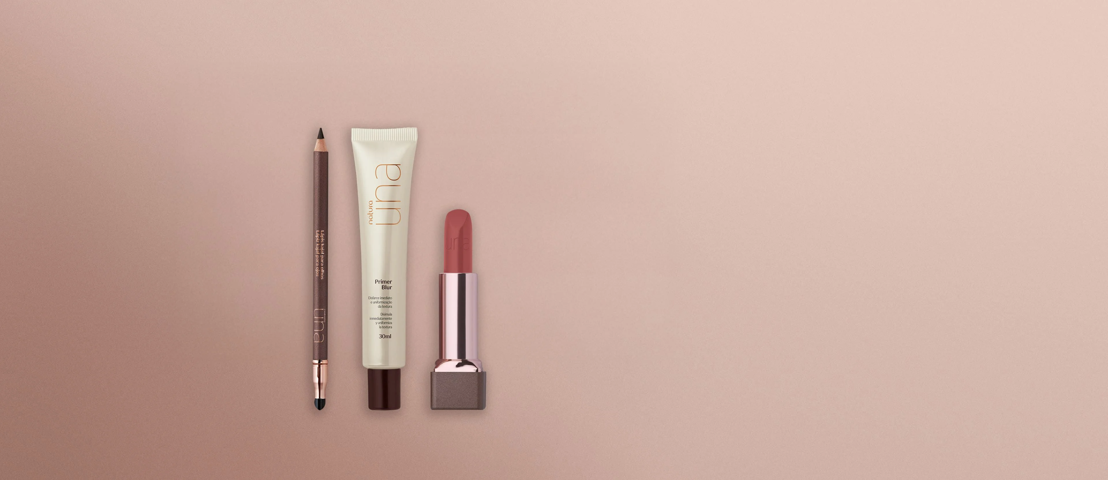 1775069422 294 Kit Una Primer Blur Lapis Kajal Preto e Batom CC