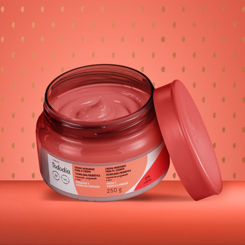 1775099598 976 Creme Merengue para o Corpo Tododia Morango e Baunilha Dourada