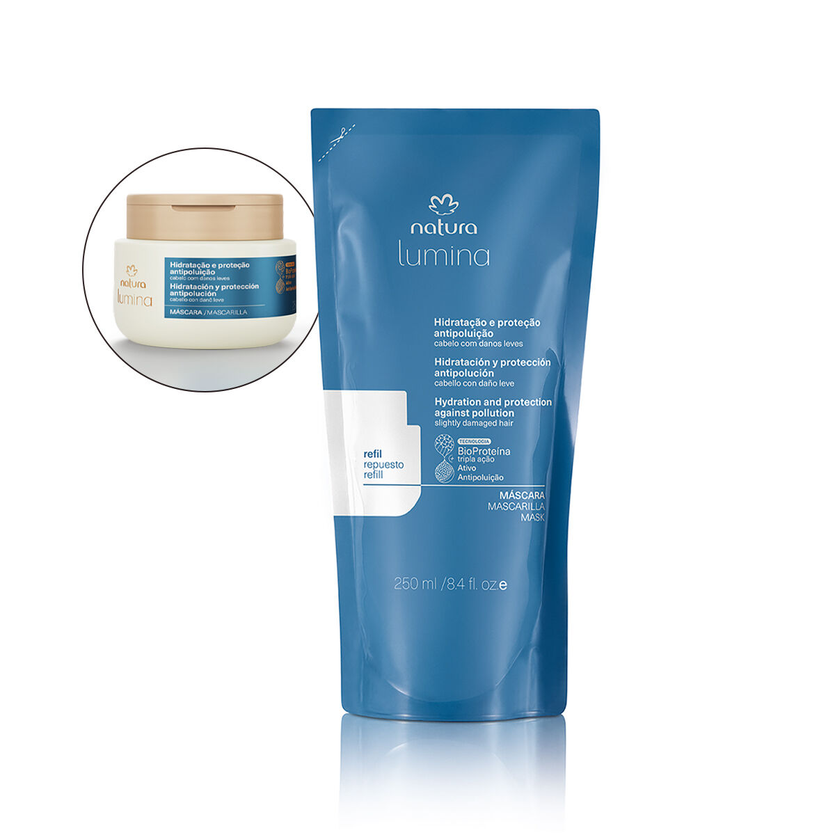 Refil Máscara Hidratante Lumina para Hidratação e Proteção Antipoluição 4 1775108590 822 Refil Mascara Hidratante Lumina para Hidratacao e Protecao Antipoluicao