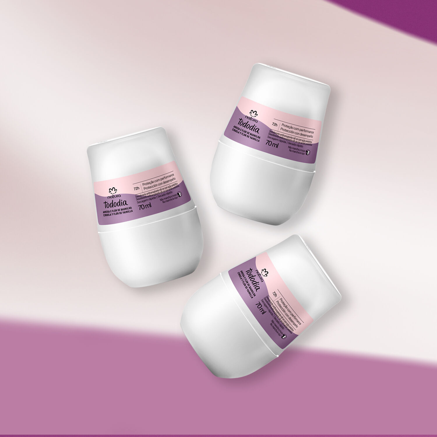 Kit Desodorante Antitranspirante Roll-on Ameixa e Flor de Baunilha (3 unidades) 4 1776218059 831 Kit Desodorante Antitranspirante Roll on Ameixa e Flor de Baunilha 3