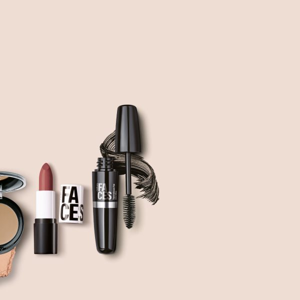 Kit Faces Pó Compacto, Batom Matte e Máscara de Cílios Tint
