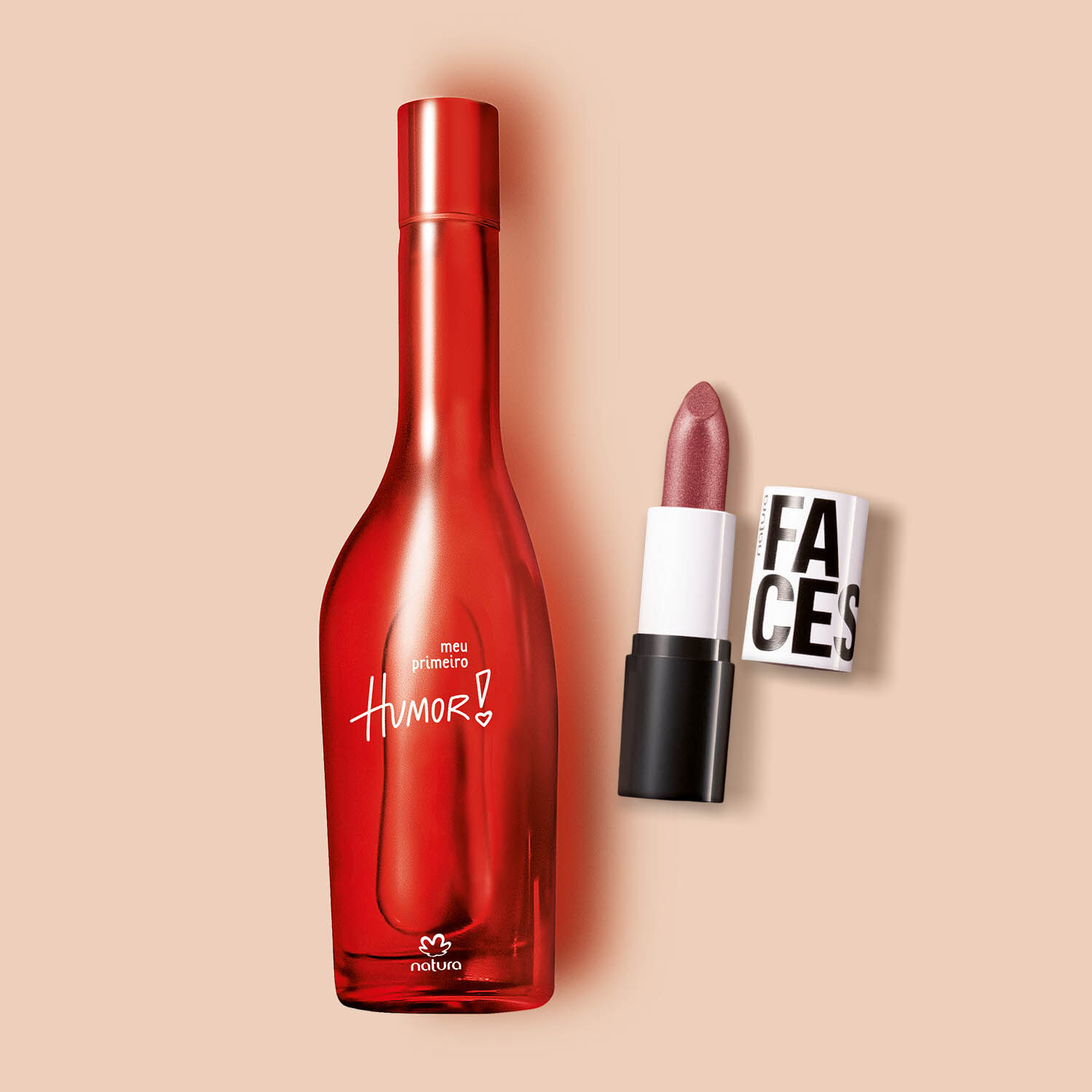 1776254772 188 Kit Meu Primeiro Humor e Batom Cremoso Faces Cobre Sunset