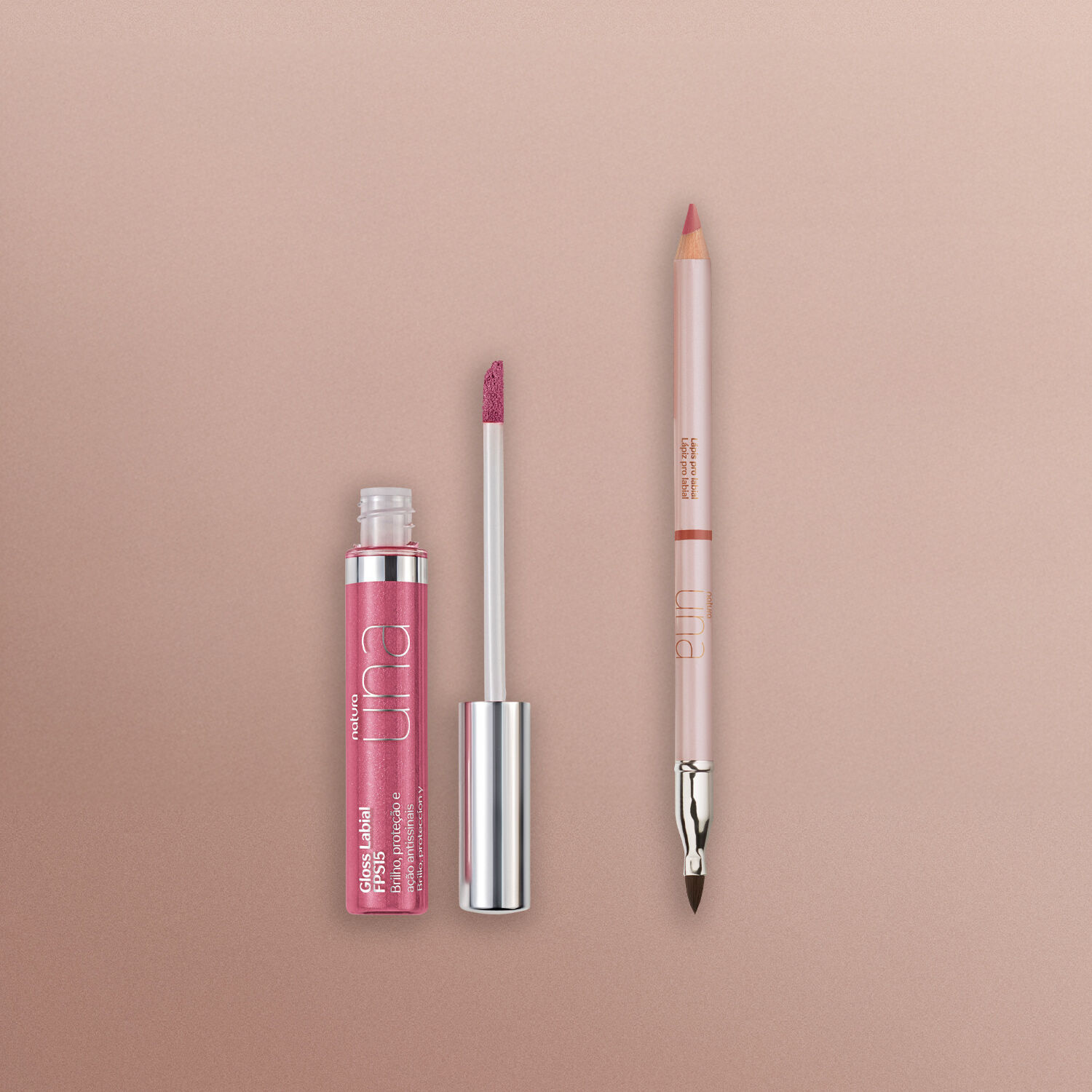 Kit Una Gloss Pink 100 com Lápis Rosê (2 produtos) 4 1776255626 71 Kit Una Gloss Pink 100 com Lapis Rose 2 produtos