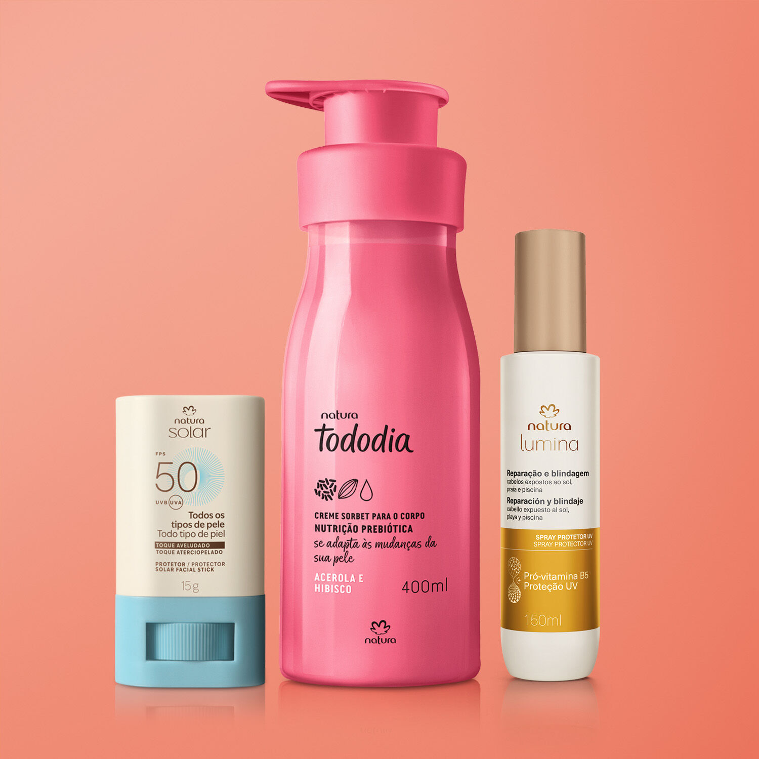 Kit Verão Protetor Solar Facial, Spray Capilar e Hidratante Corporal 3 1776262422 259 Kit Verao Protetor Solar Facial Spray Capilar e Hidratante Corporal