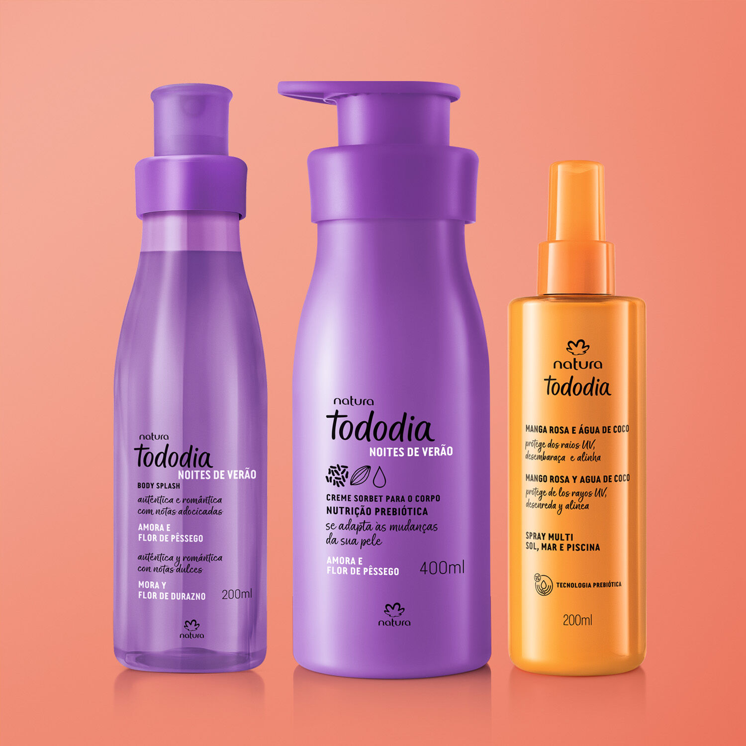 Kit Verão Tododia Amora e Flor de Pêssego Creme Corporal, Body Splash e Spray Capilar 3 1776277052 418 Kit Verao Tododia Amora e Flor de Pessego Creme Corporal