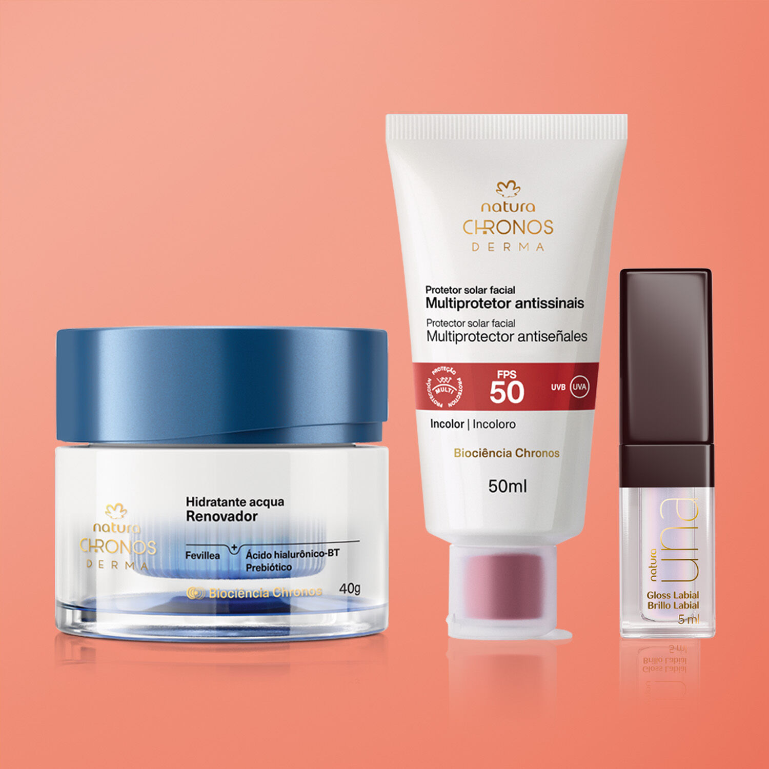 1776278299 435 Kit Chronos Derma e Gloss Labial Una Volume Imediato Incolor