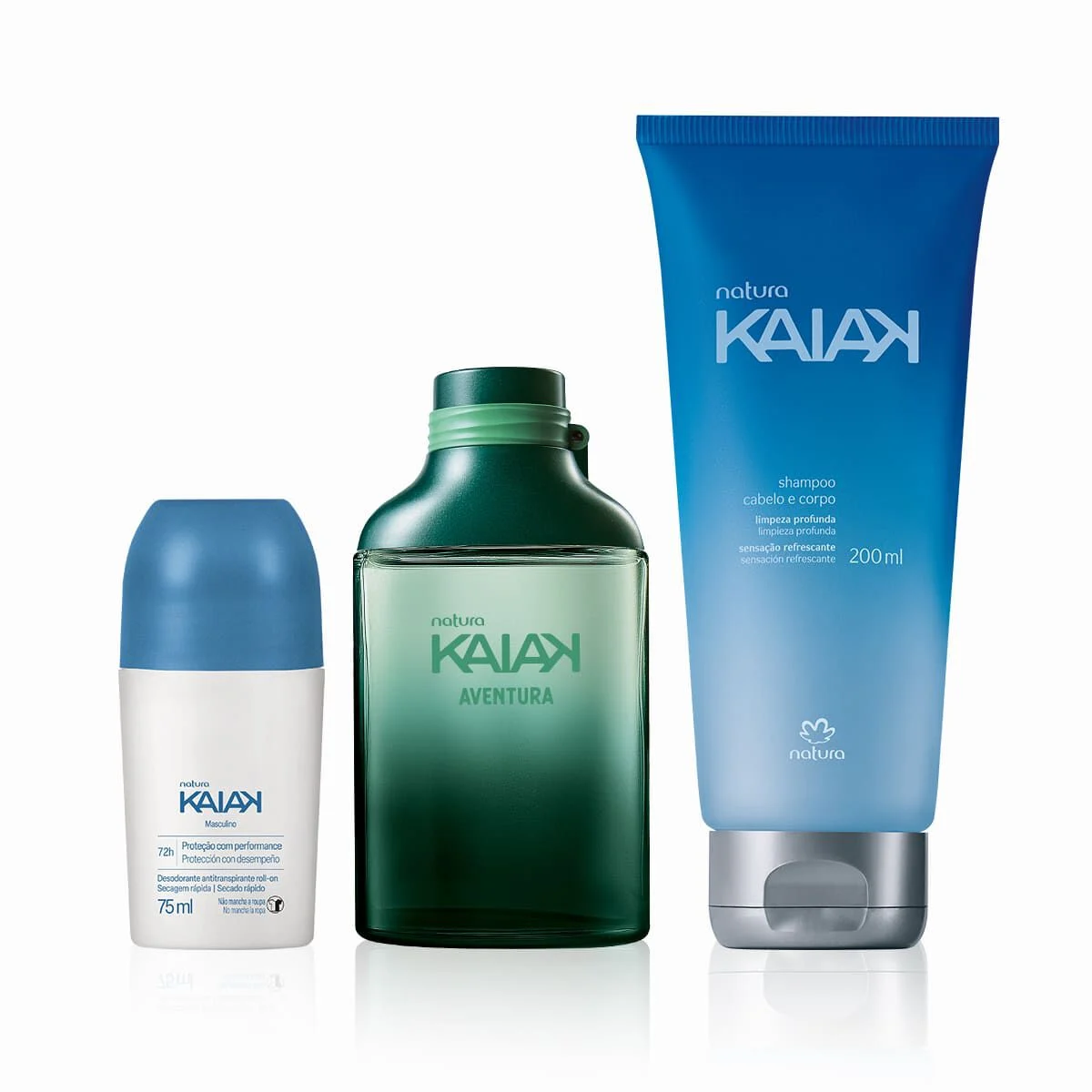 1776280784 959 Kit Kaiak Aventura Masculino Desodorante Roll on e Shampoo 3 produtos