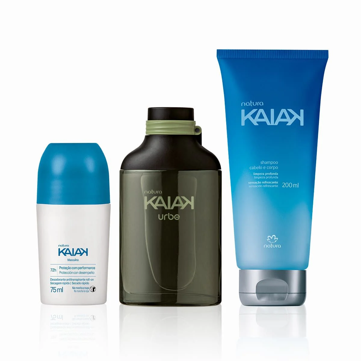 1776281220 656 Kit Kaiak Urbe Masculino Desodorante Roll on e Shampoo 3 produtos