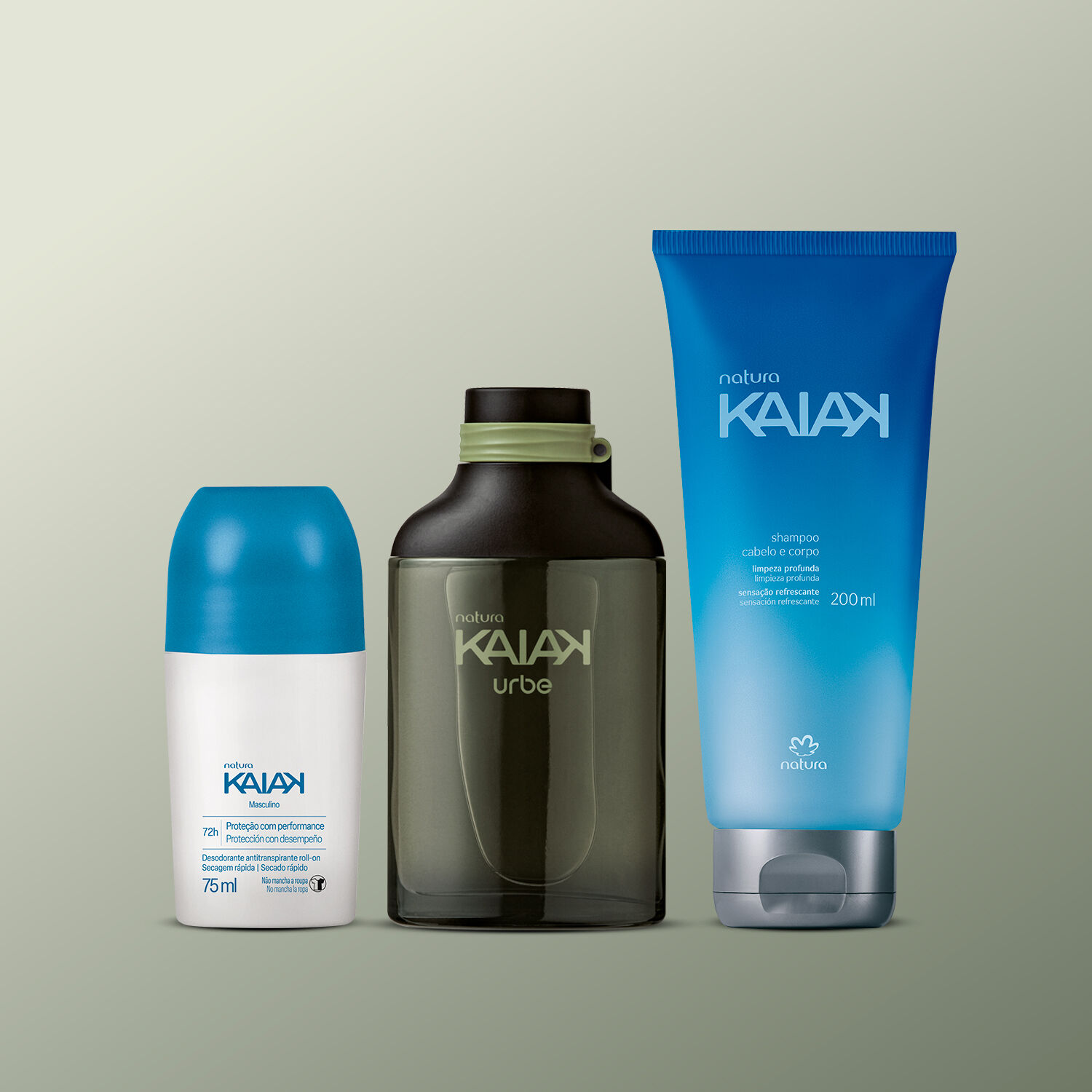 1776281220 832 Kit Kaiak Urbe Masculino Desodorante Roll on e Shampoo 3 produtos