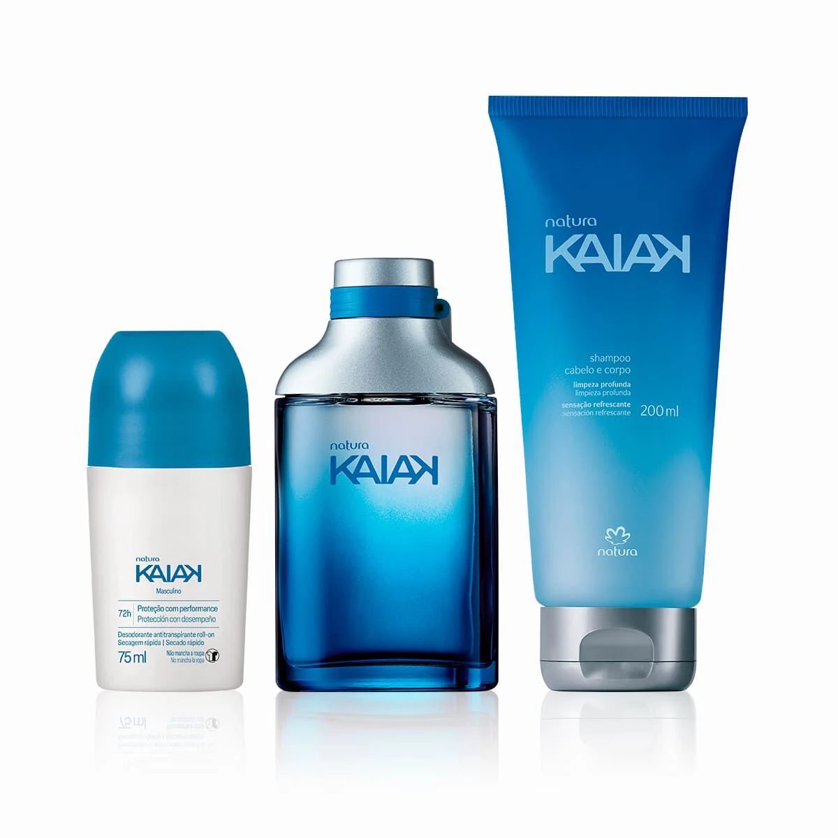 1776281602 522 Kit Kaiak Masculino Desodorante Roll on e Shampoo 3 produtos