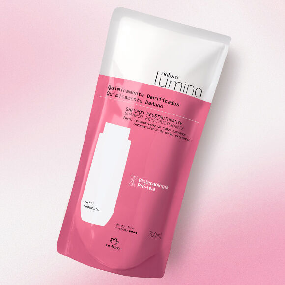 Refil Shampoo Reestruturante Lumina para Cabelos Quimicamente Danificados 4 1777106959 247 Refil Shampoo Reestruturante Lumina para Cabelos Quimicamente Danificados