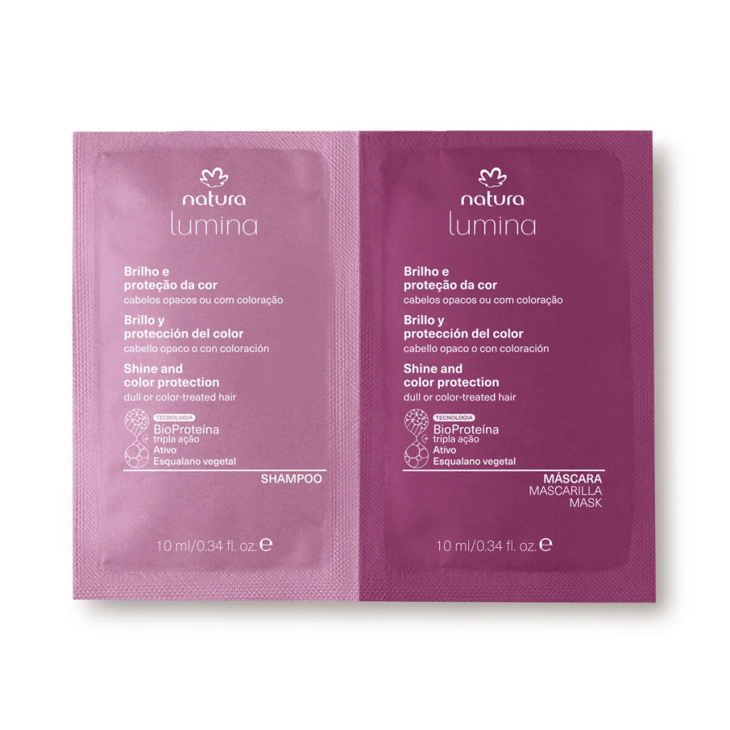 Amostra Lumina Brilho e Proteção da Cor 2 un de 10 ml
