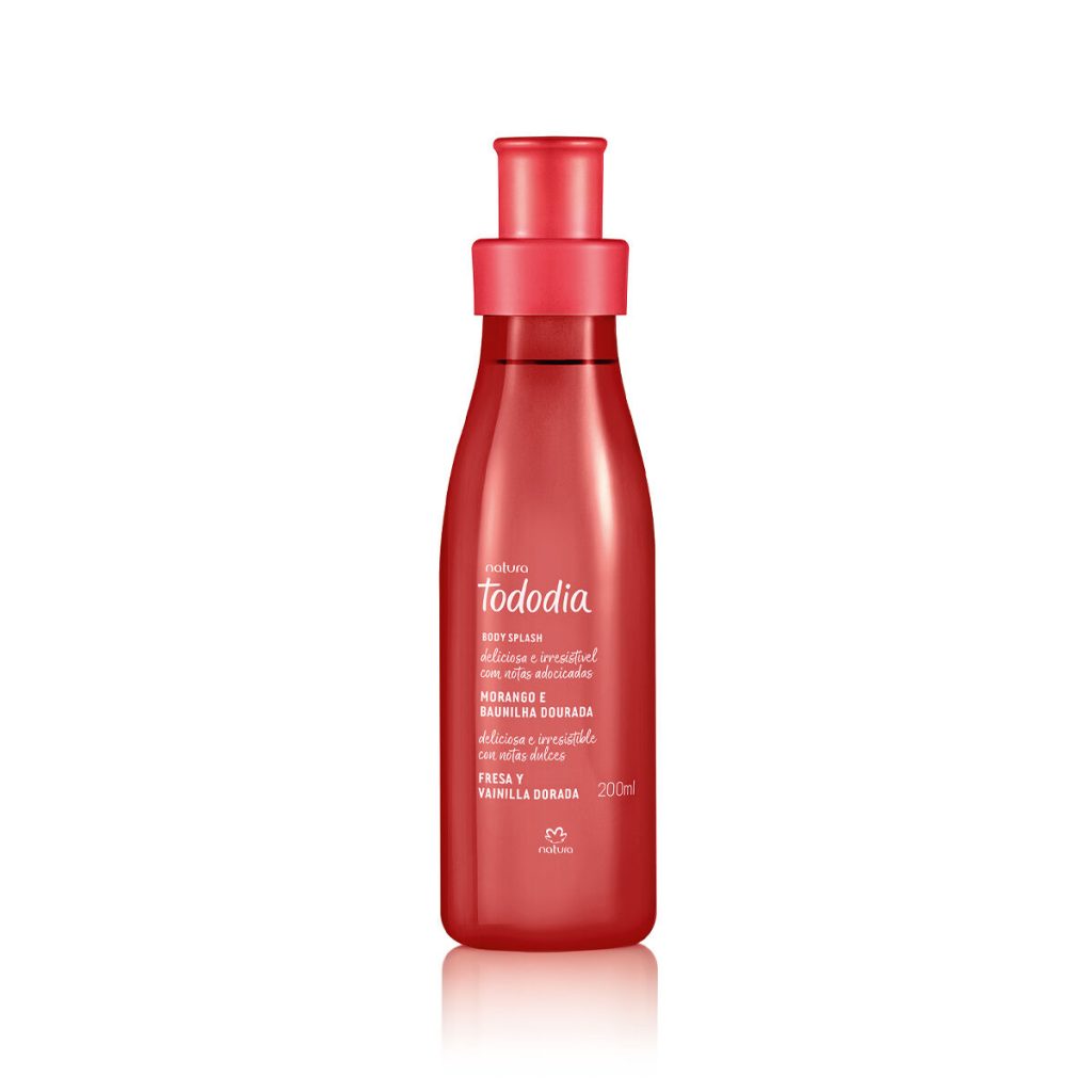 Body Splash Tododia Morango e Baunilha Dourada 200 ml